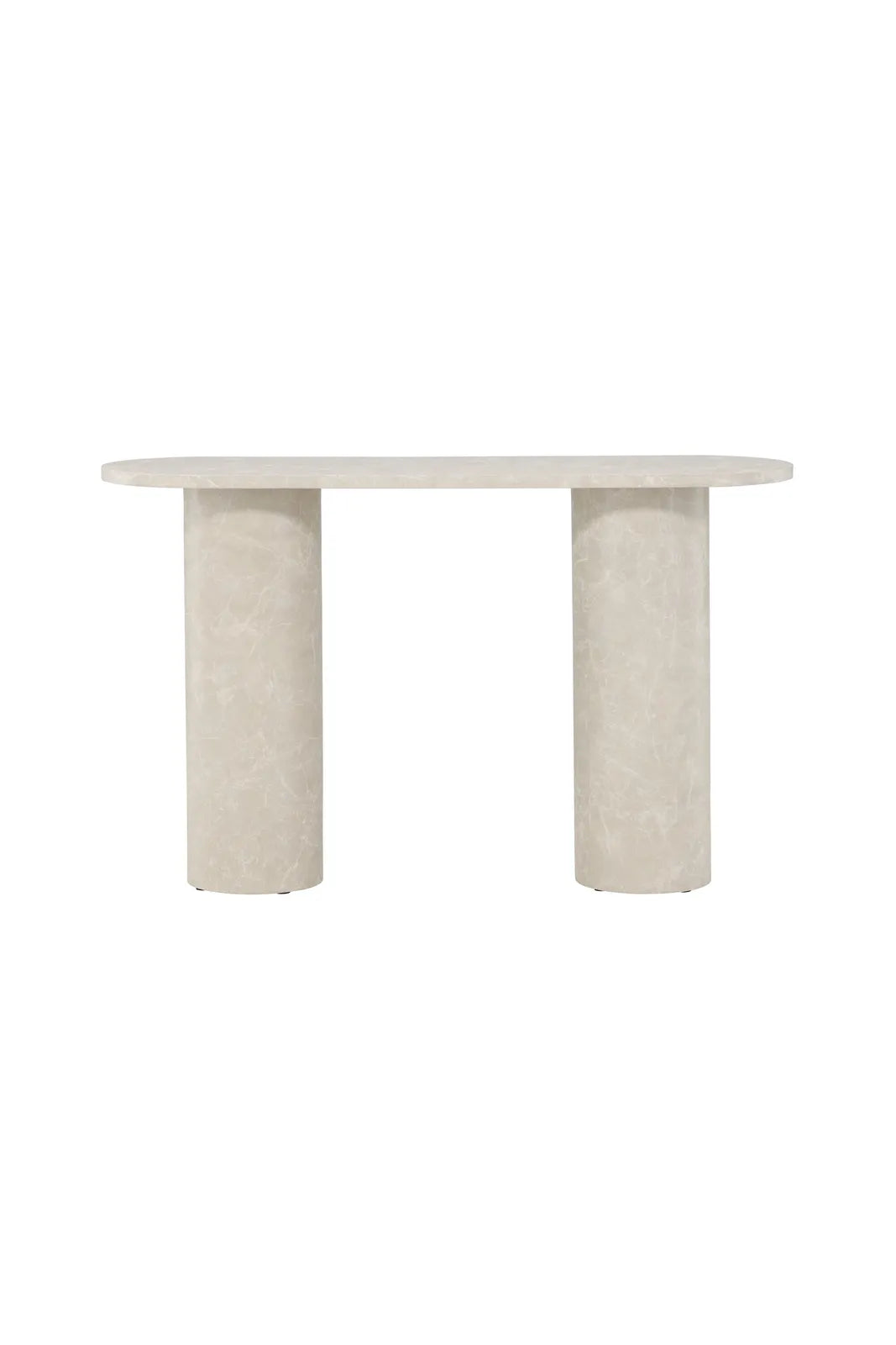 Beistelltisch Narvik mit beigem Marmorlook, 40x130x80 cm von Venture Home – Bild 1