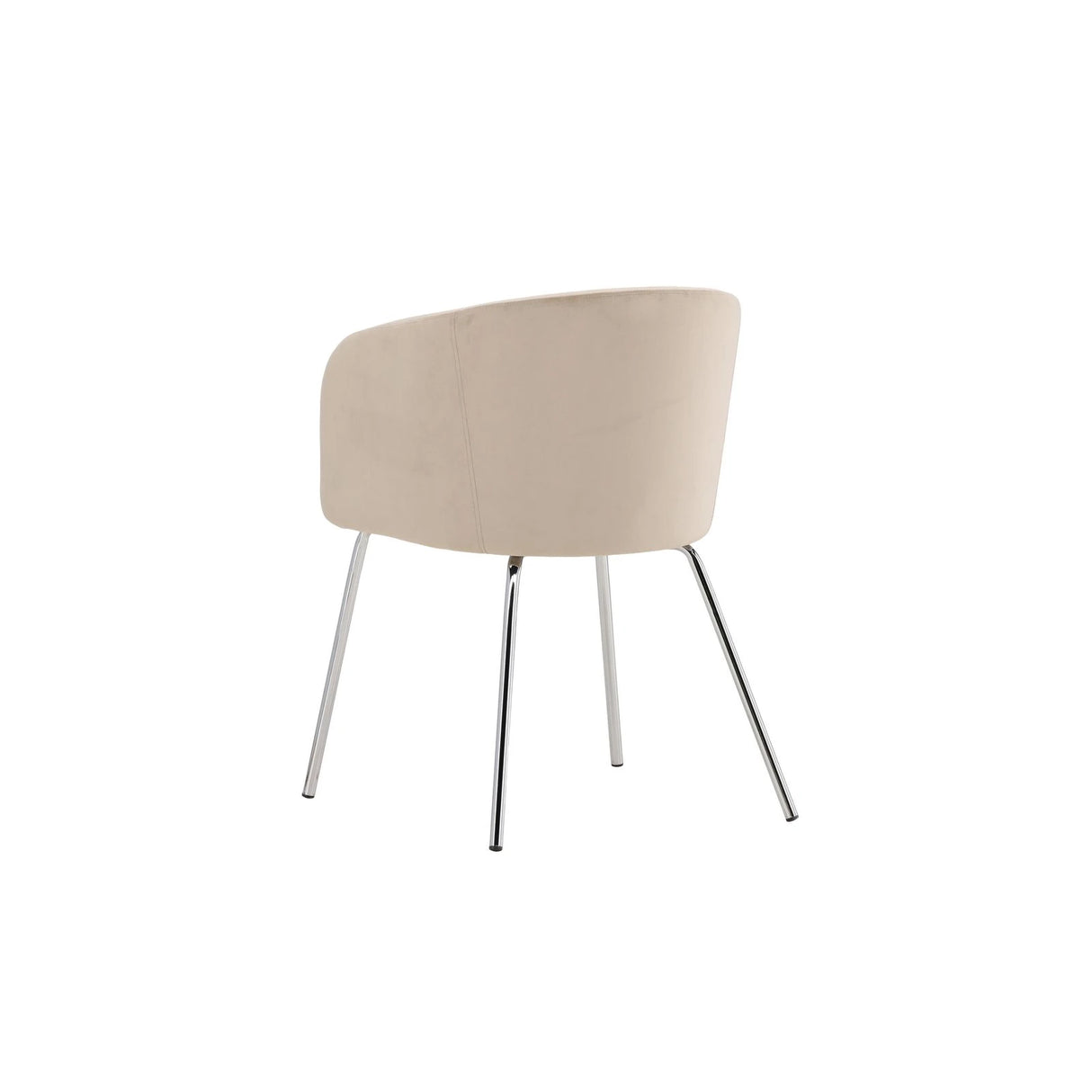 Berit Esszimmerstuhl - Beine aus Silberchrom / Beige Samt von Venture Home – Produktbild 10