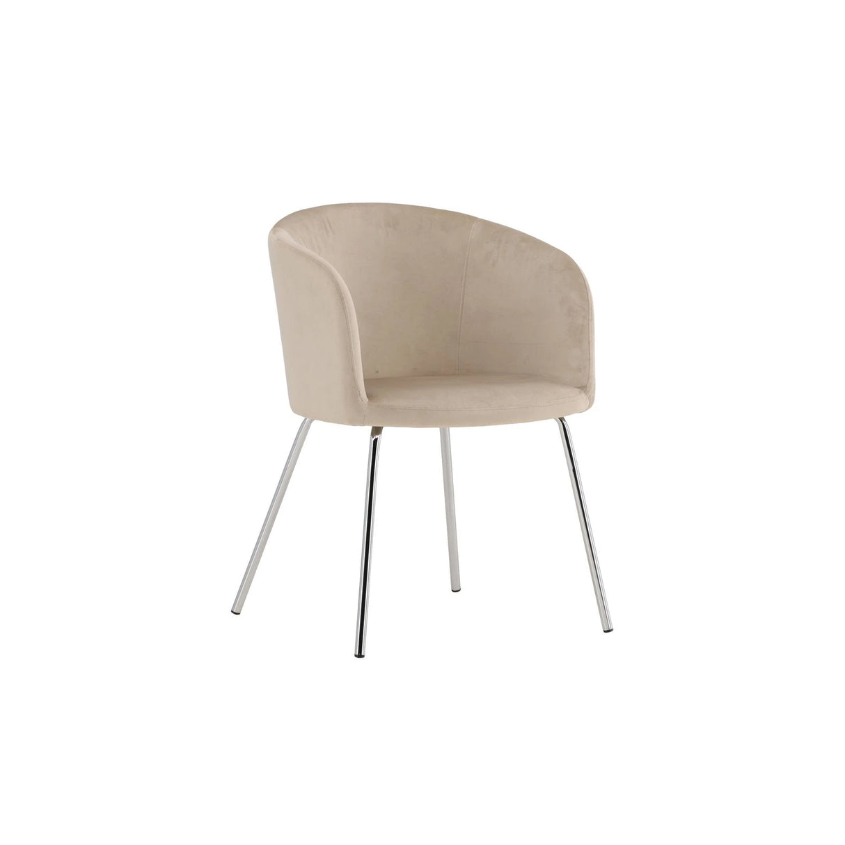 Berit Esszimmerstuhl - Beine aus Silberchrom / Beige Samt von Venture Home – Produktbild 16