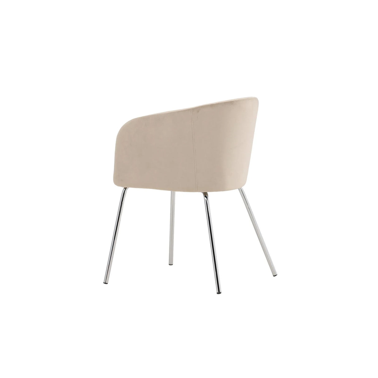 Berit Esszimmerstuhl - Beine aus Silberchrom / Beige Samt von Venture Home – Produktbild 9