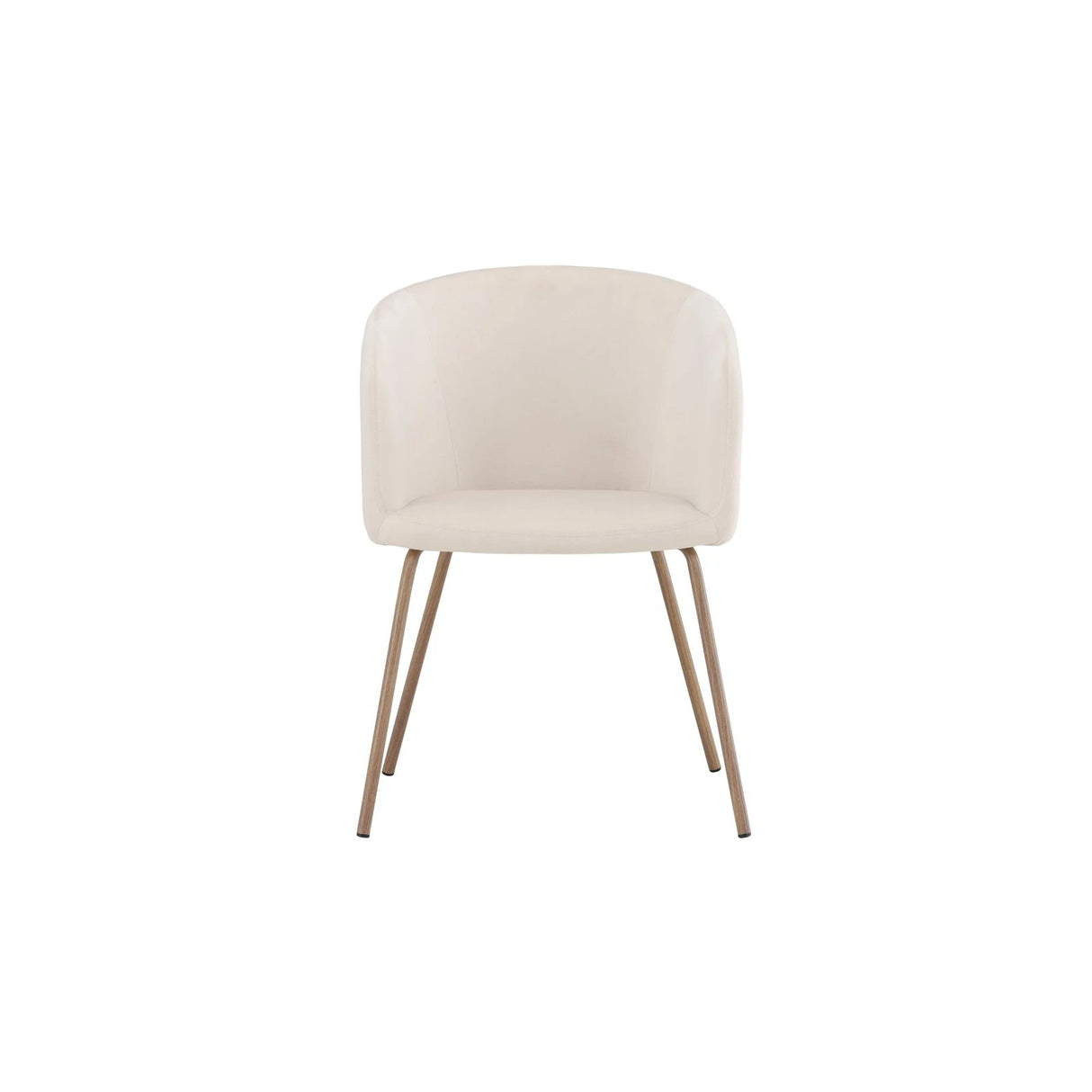 Berit Esszimmerstuhl - Walnuss Stahlbeine / Creme Samt von Venture Home – Produktbild 1