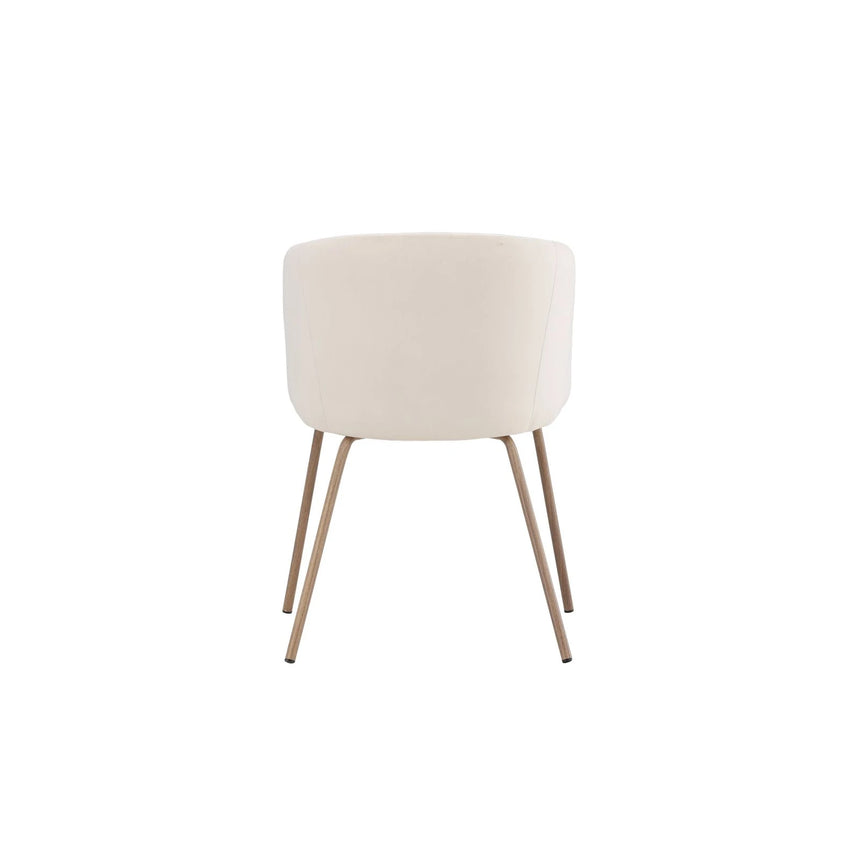 Berit Esszimmerstuhl - Walnuss Stahlbeine / Creme Samt von Venture Home – Produktbild 11