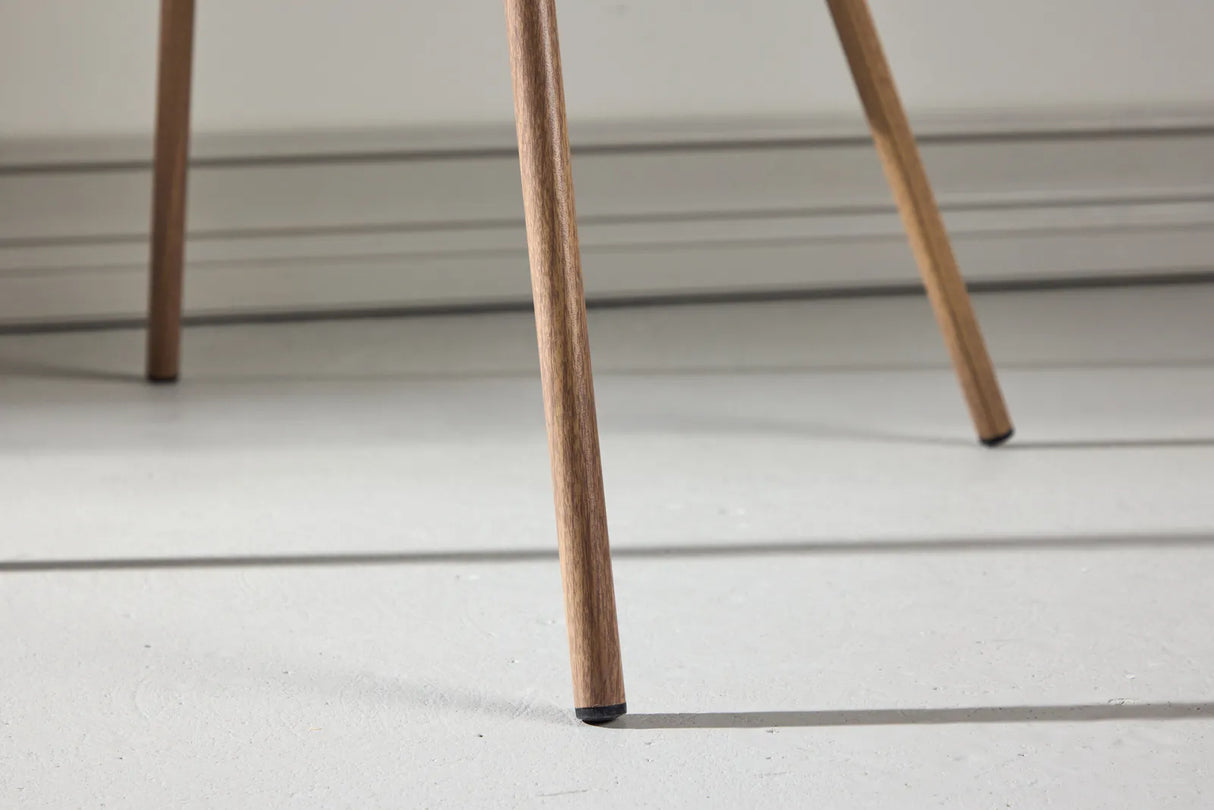 Berit Esszimmerstuhl - Walnuss Stahlbeine / Creme Samt von Venture Home – Produktbild 3