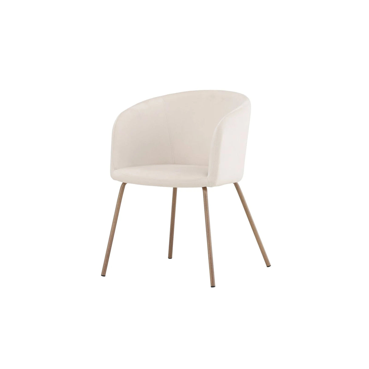 Berit Esszimmerstuhl - Walnuss Stahlbeine / Creme Samt von Venture Home – Produktbild 6