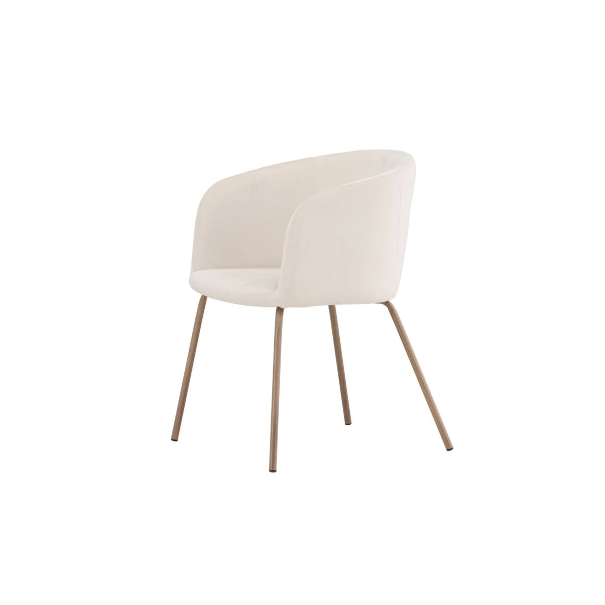 Berit Esszimmerstuhl - Walnuss Stahlbeine / Creme Samt von Venture Home – Produktbild 7