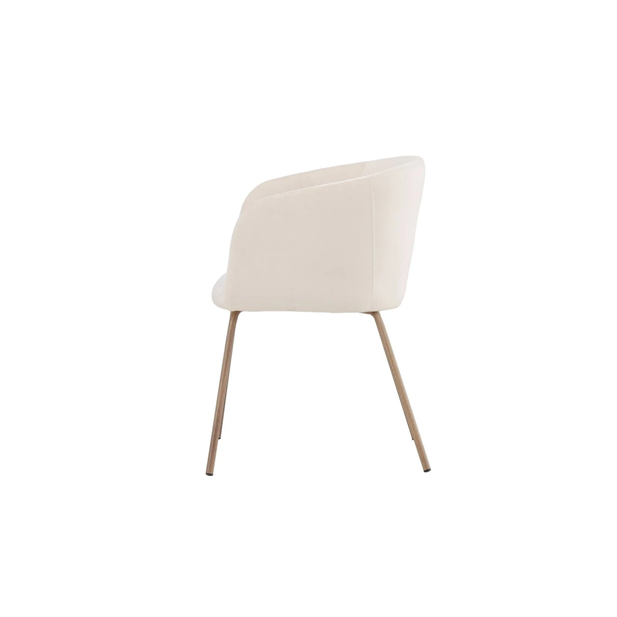 Berit Esszimmerstuhl - Walnuss Stahlbeine / Creme Samt von Venture Home – Produktbild 8