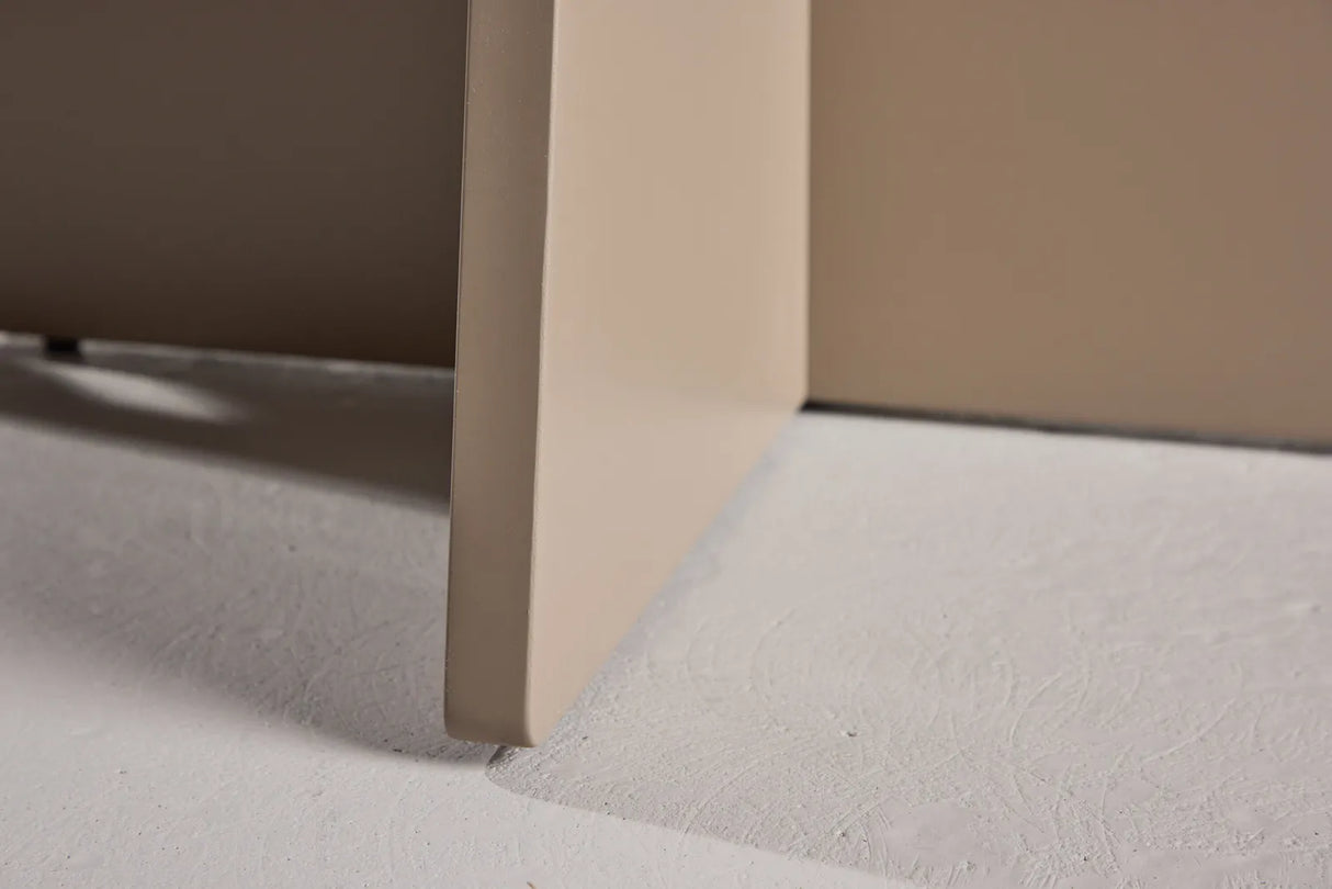 Bootcut Runder Esstisch MDF Beige / Sinterstone Marmoroptik 110x110x75 cm von Venture Home – Produktbild 4