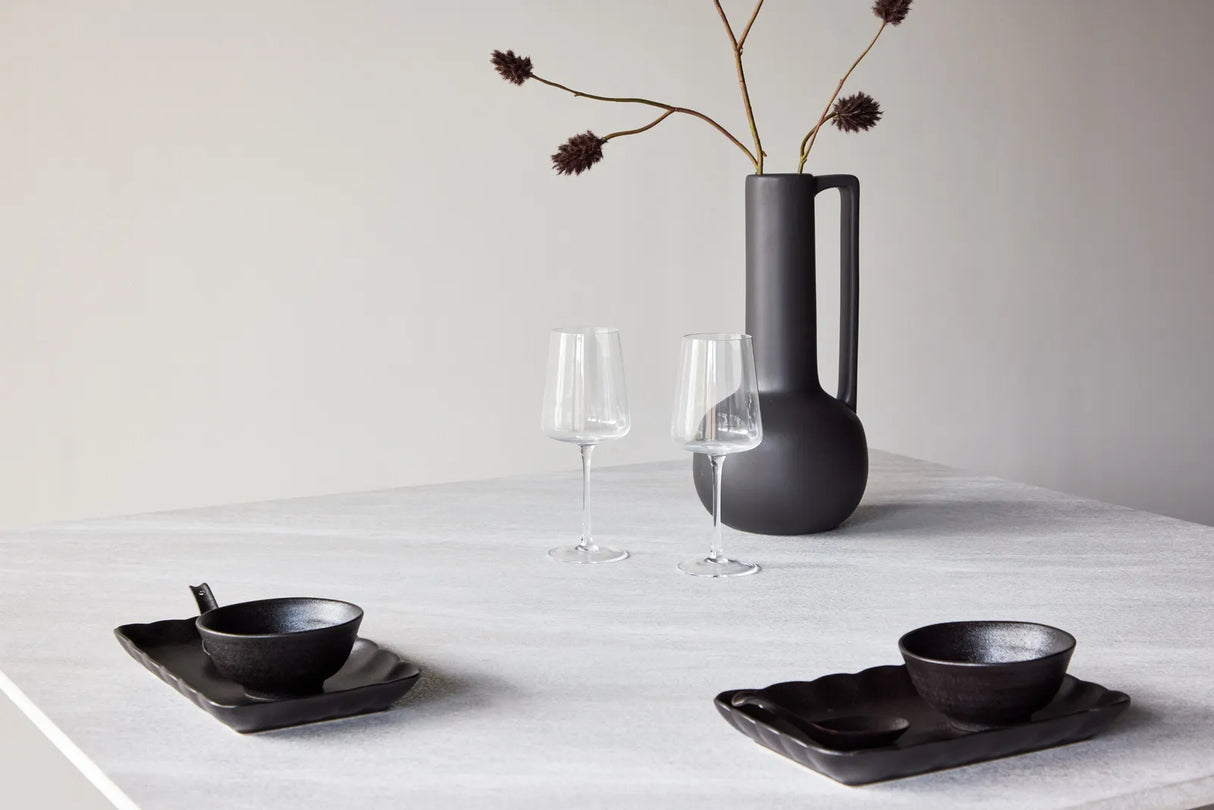 Cael Quadratischer Esstisch 120x120x75 cm - MDF 3D Papier Mocca / Steineoptik von Venture Home – Produktbild 3