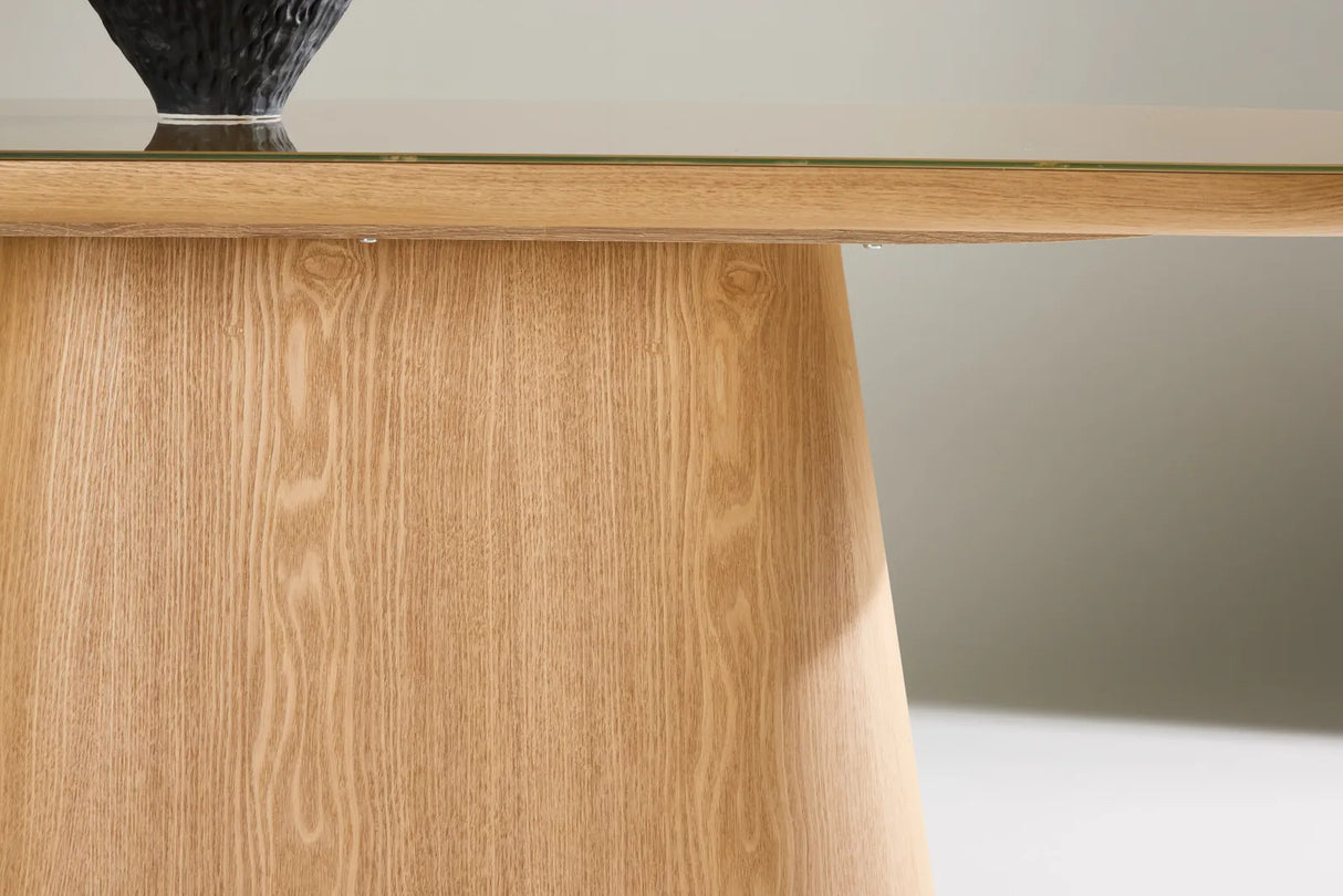 Castor Esstisch Natur mit Glasplatte 90x200 cm von Venture Home – Produktbild 4