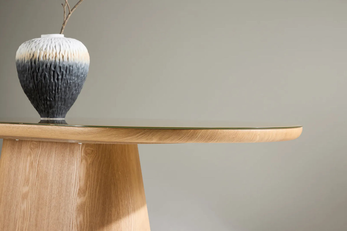 Castor Esstisch Natur mit Glasplatte 90x200 cm von Venture Home – Produktbild 5