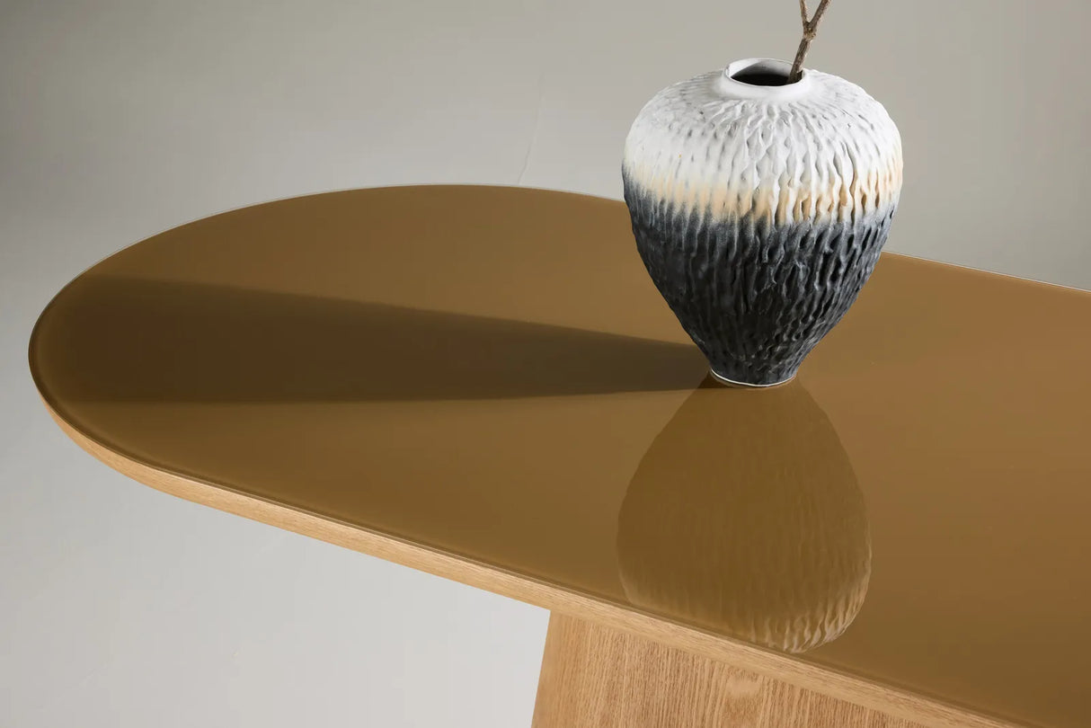 Castor Esstisch Natur mit Glasplatte 90x200 cm von Venture Home – Produktbild 7