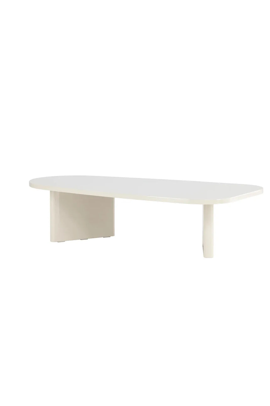 Couchtisch Grönvik in glänzendem beige, 65x130x33 cm von Venture Home – Bild 2