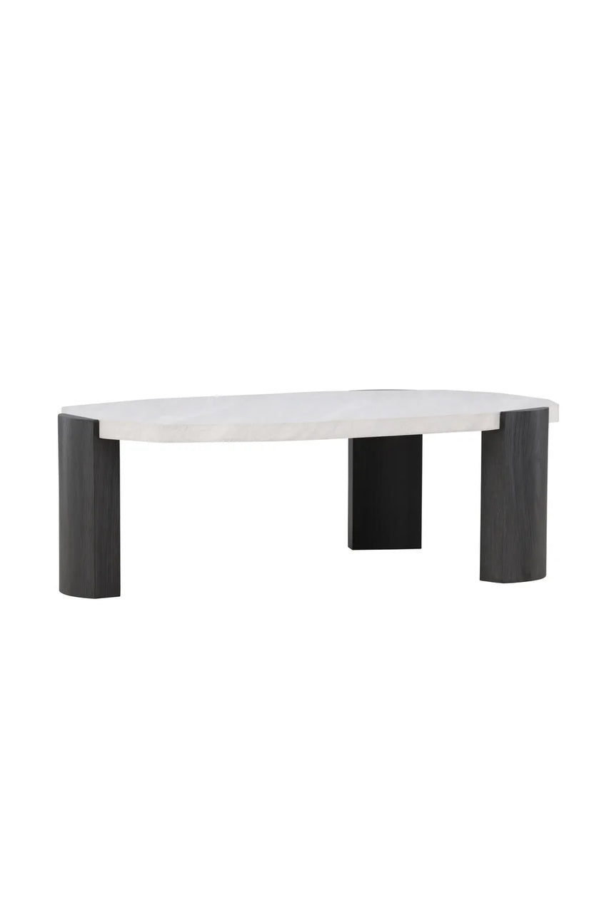 Couchtisch Kres mit beigem Steinlook, 71x125x40 cm von Venture Home – Bild 6
