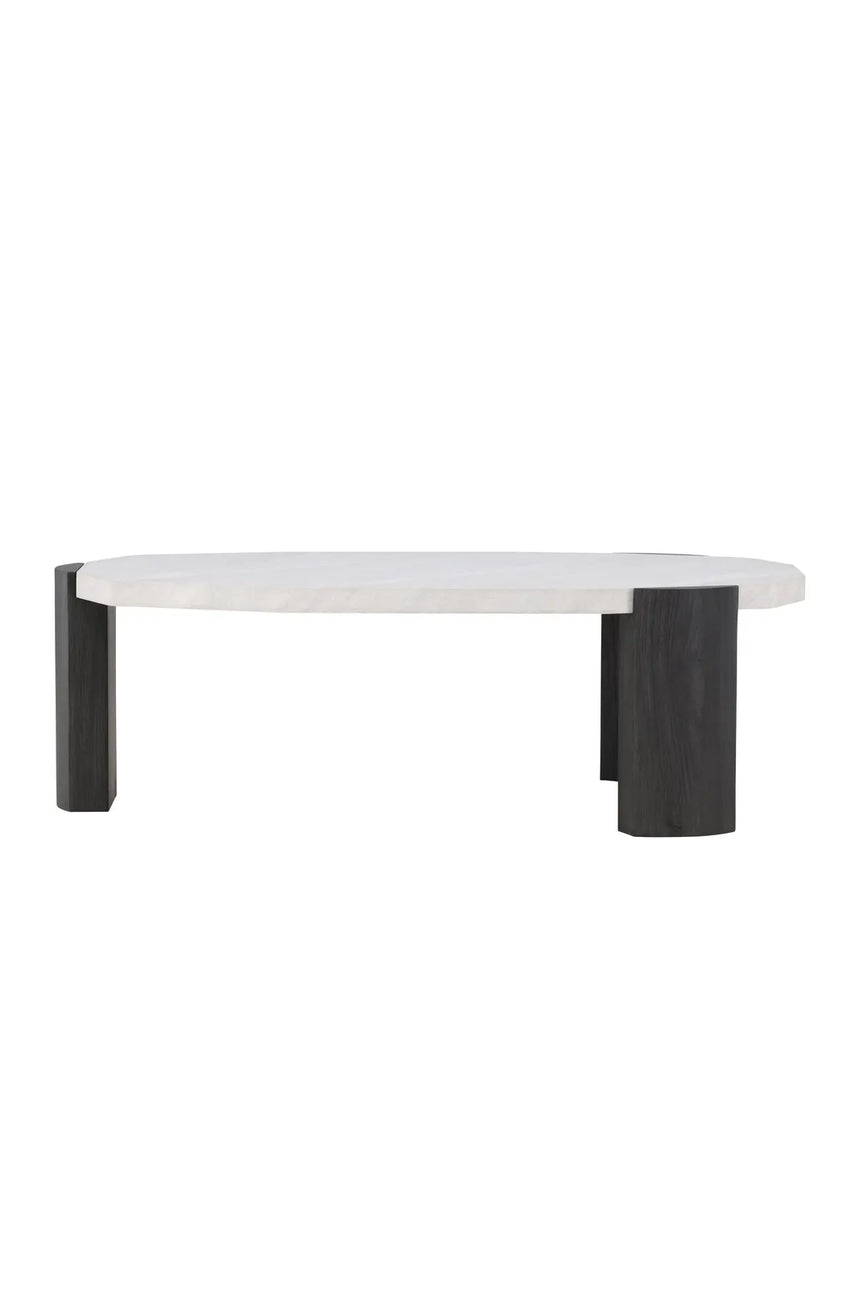 Couchtisch Kres mit beigem Steinlook, 71x125x40 cm von Venture Home – Bild 7