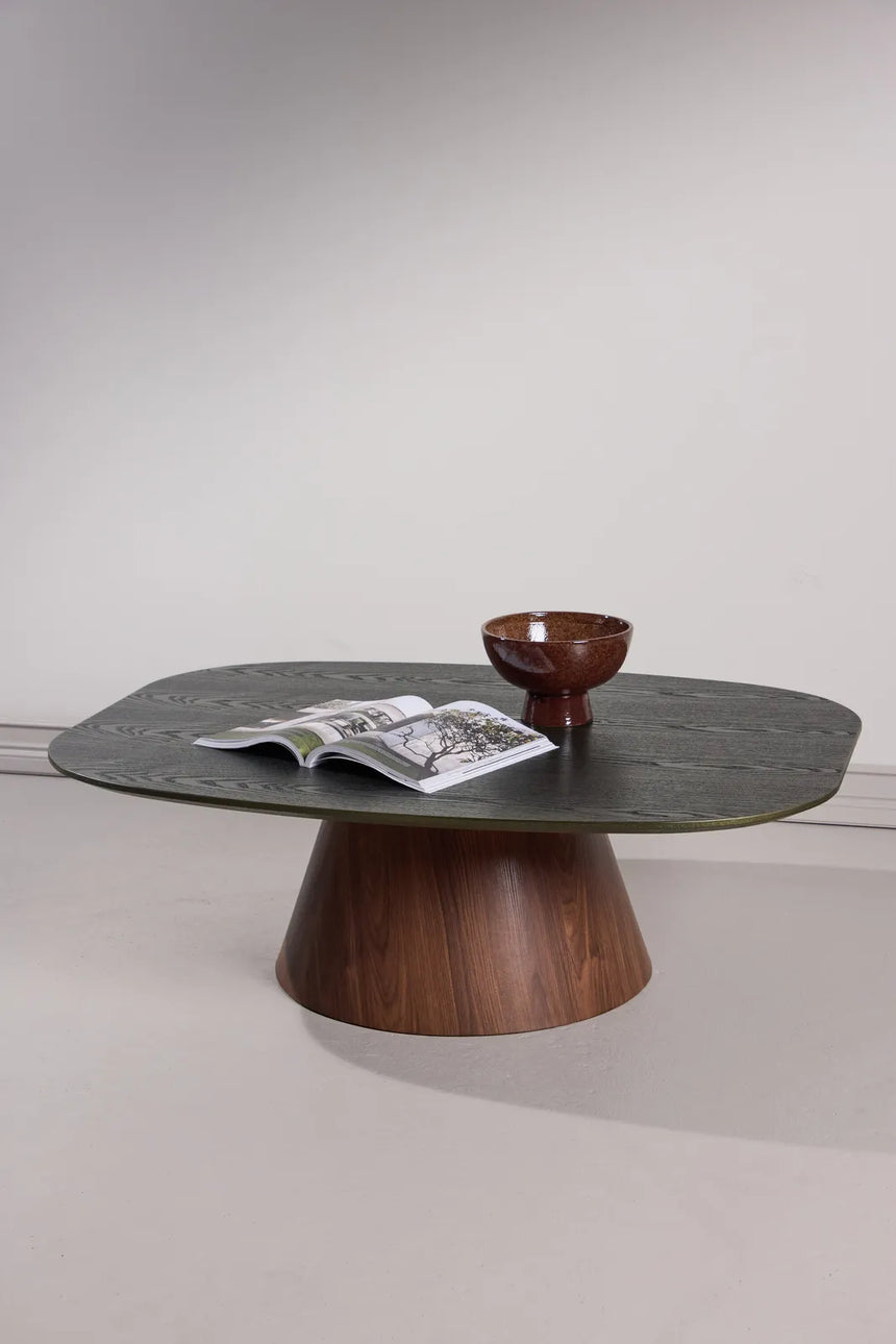Couchtisch Lanzo mit Mokkalook und grüner Tischplatte, 92,5x120x39 cm von Venture Home – Bild 13