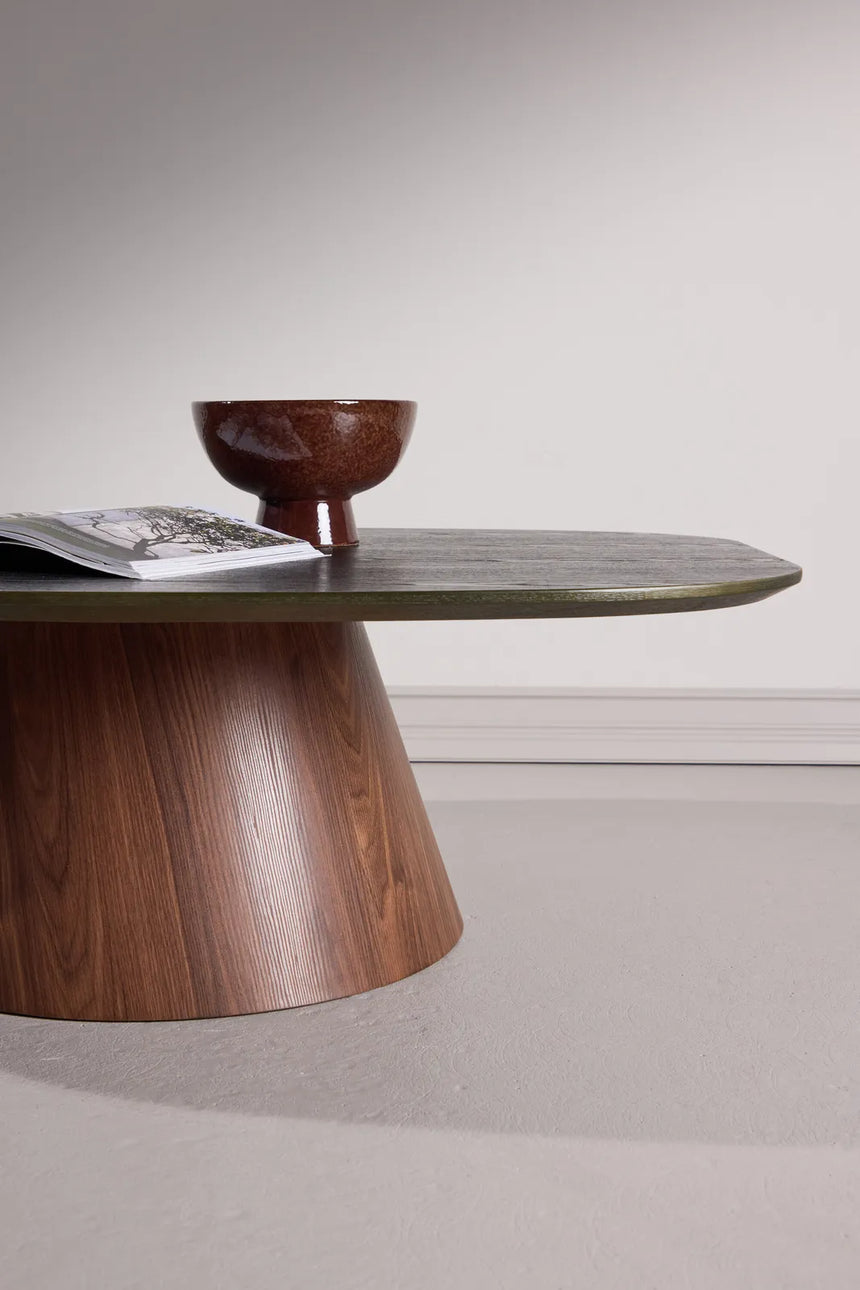 Couchtisch Lanzo mit Mokkalook und grüner Tischplatte, 92,5x120x39 cm von Venture Home – Bild 14