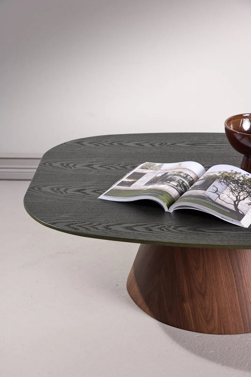 Couchtisch Lanzo mit Mokkalook und grüner Tischplatte, 92,5x120x39 cm von Venture Home – Bild 17