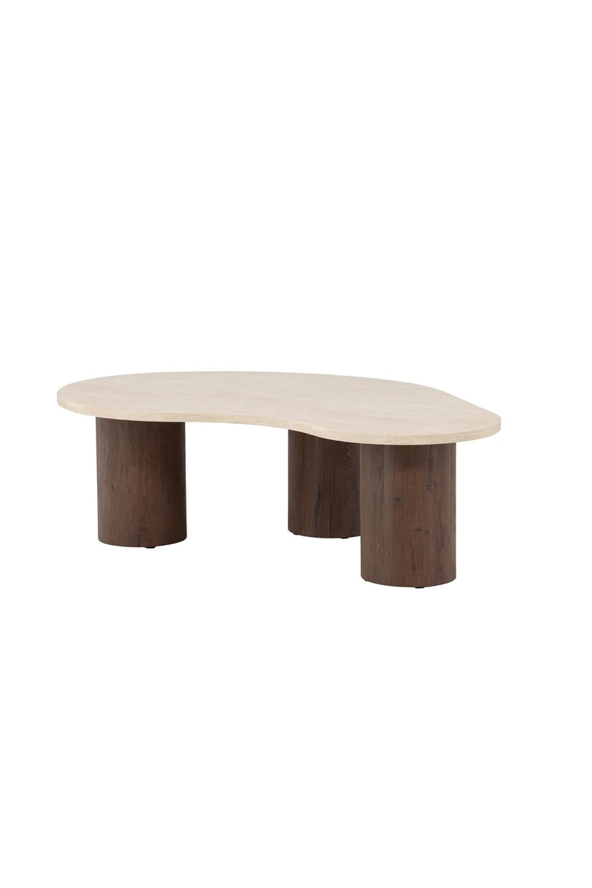 Couchtisch Megg mit Travertinlook, 78x130x40 cm von Venture Home – Bild 2