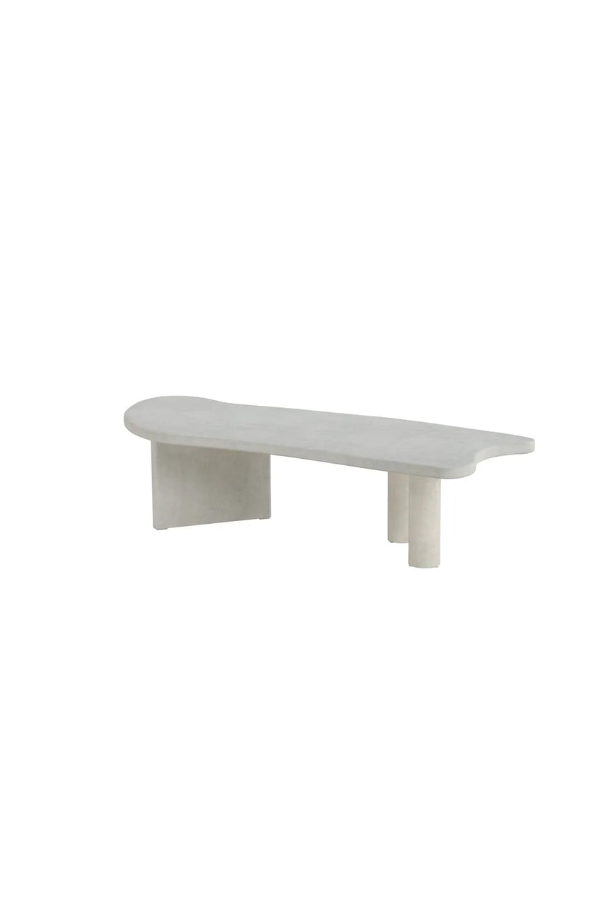 Couchtisch Polle mit hellgrauer Betonoptik, 60x160x40 cm von Venture Home – Bild 2