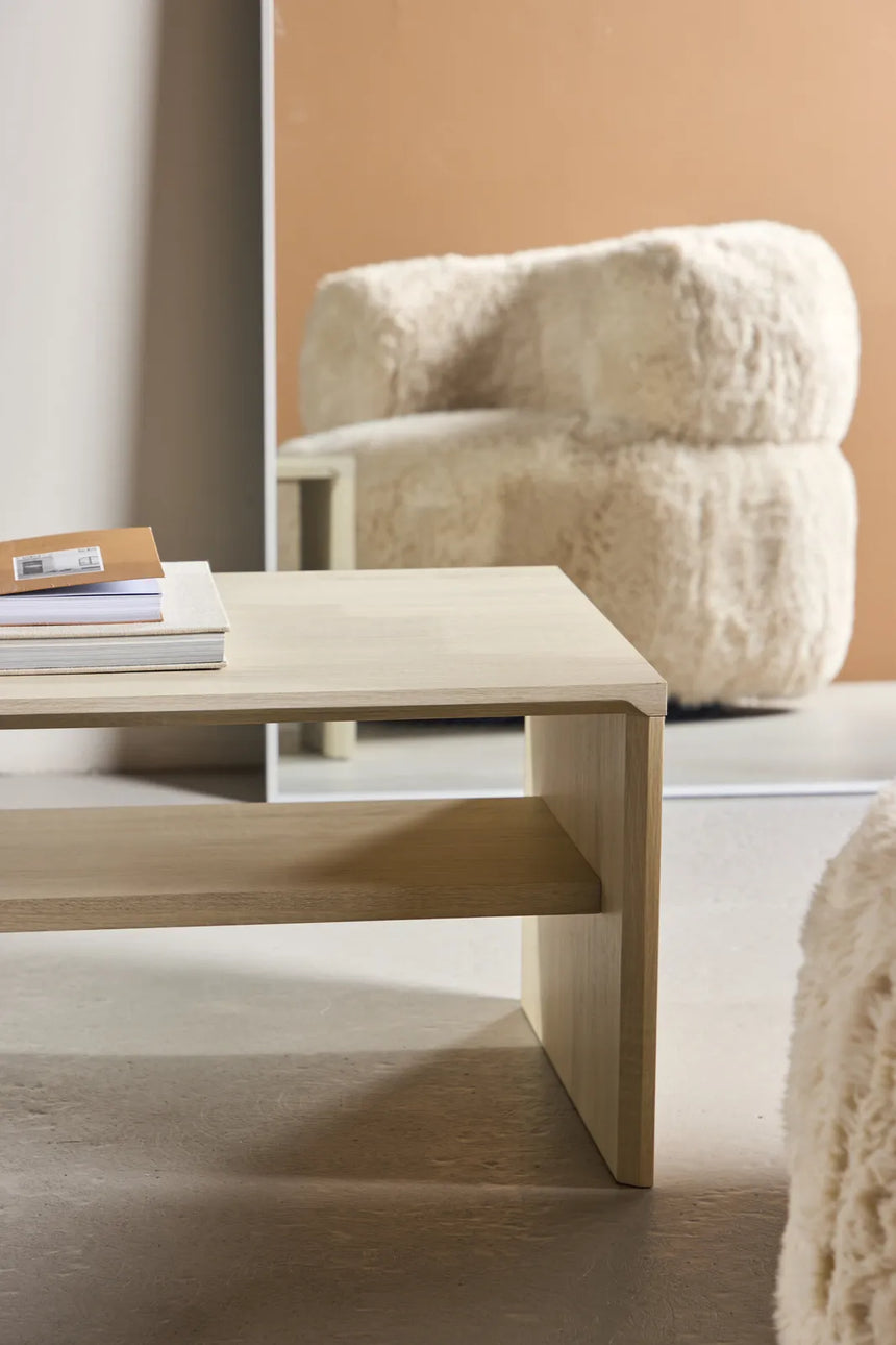 Couchtisch Telemarket in tünchenfarbenem Weiß, 50x110x38 cm von Venture Home – Bild 14