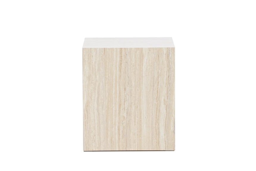 Couchtisch York mit beigem Travertinlook, 40x40x45 cm von Venture Home – Bild 20