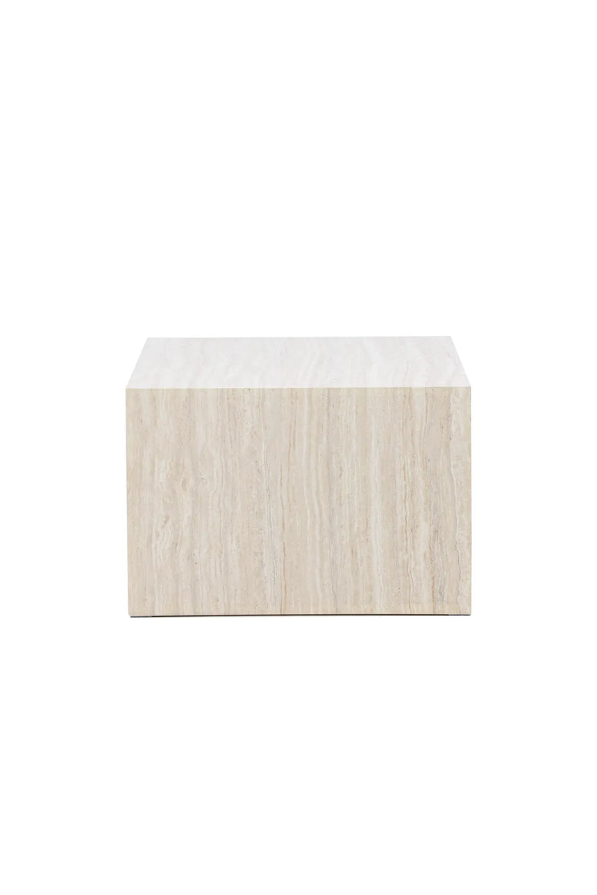 Couchtisch York mit beigem Travertinlook, 60x80x40 cm von Venture Home – Bild 1