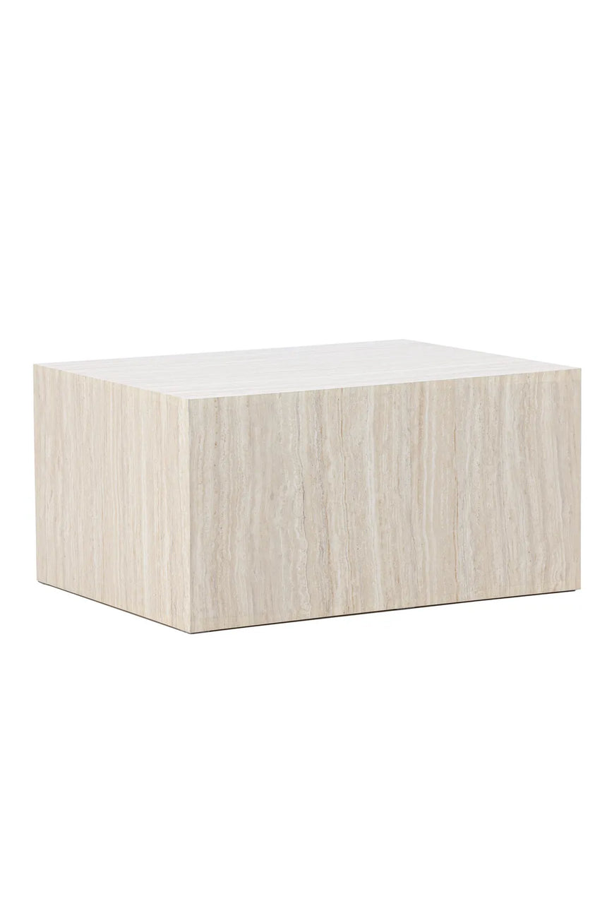 Couchtisch York mit beigem Travertinlook, 60x80x40 cm von Venture Home – Bild 3