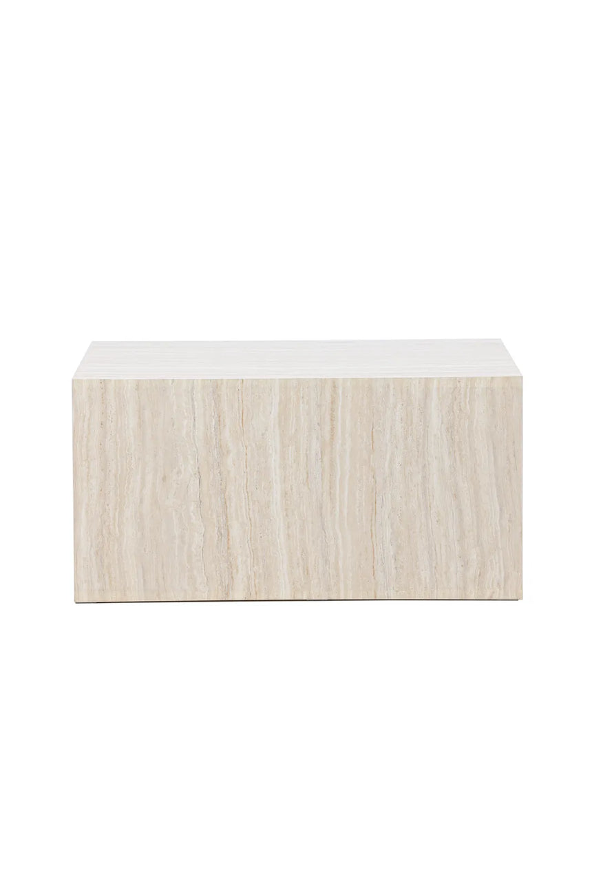 Couchtisch York mit beigem Travertinlook, 60x80x40 cm von Venture Home – Bild 4