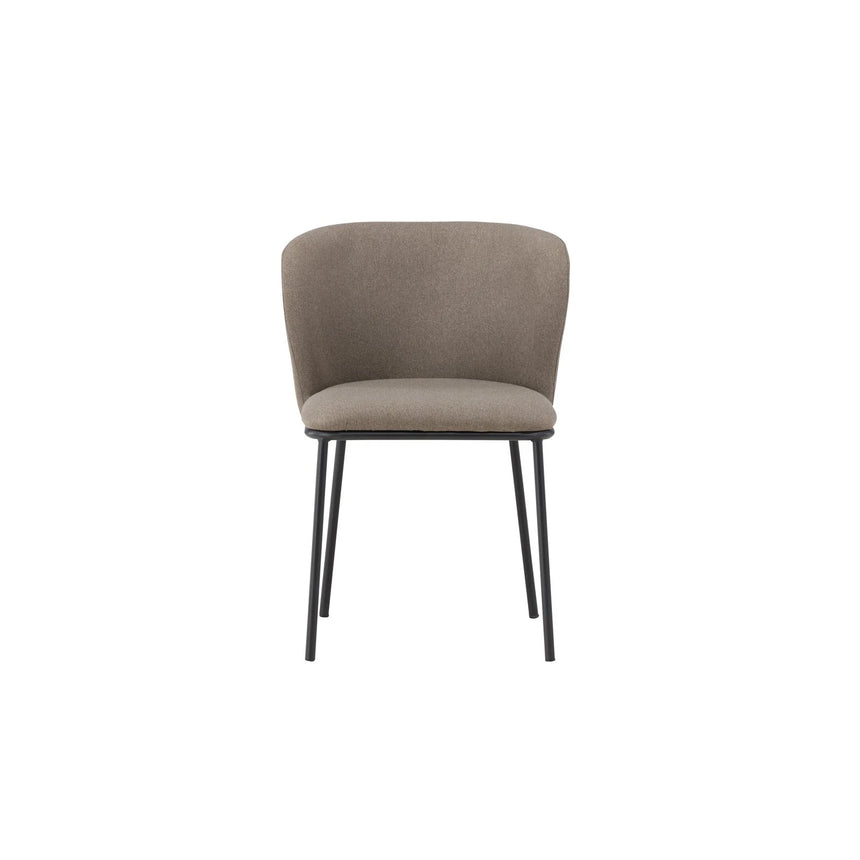 Edina Esszimmerstuhl Schwarz / Braun Leinen von Venture Home – Produktbild 1