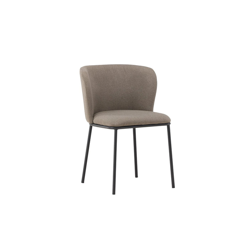 Edina Esszimmerstuhl Schwarz / Braun Leinen von Venture Home – Produktbild 17
