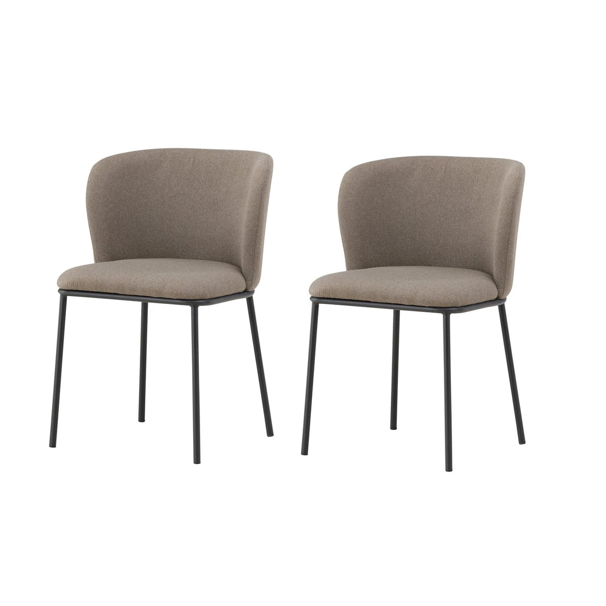 Edina Esszimmerstuhl Schwarz / Braun Leinen von Venture Home – Produktbild 2