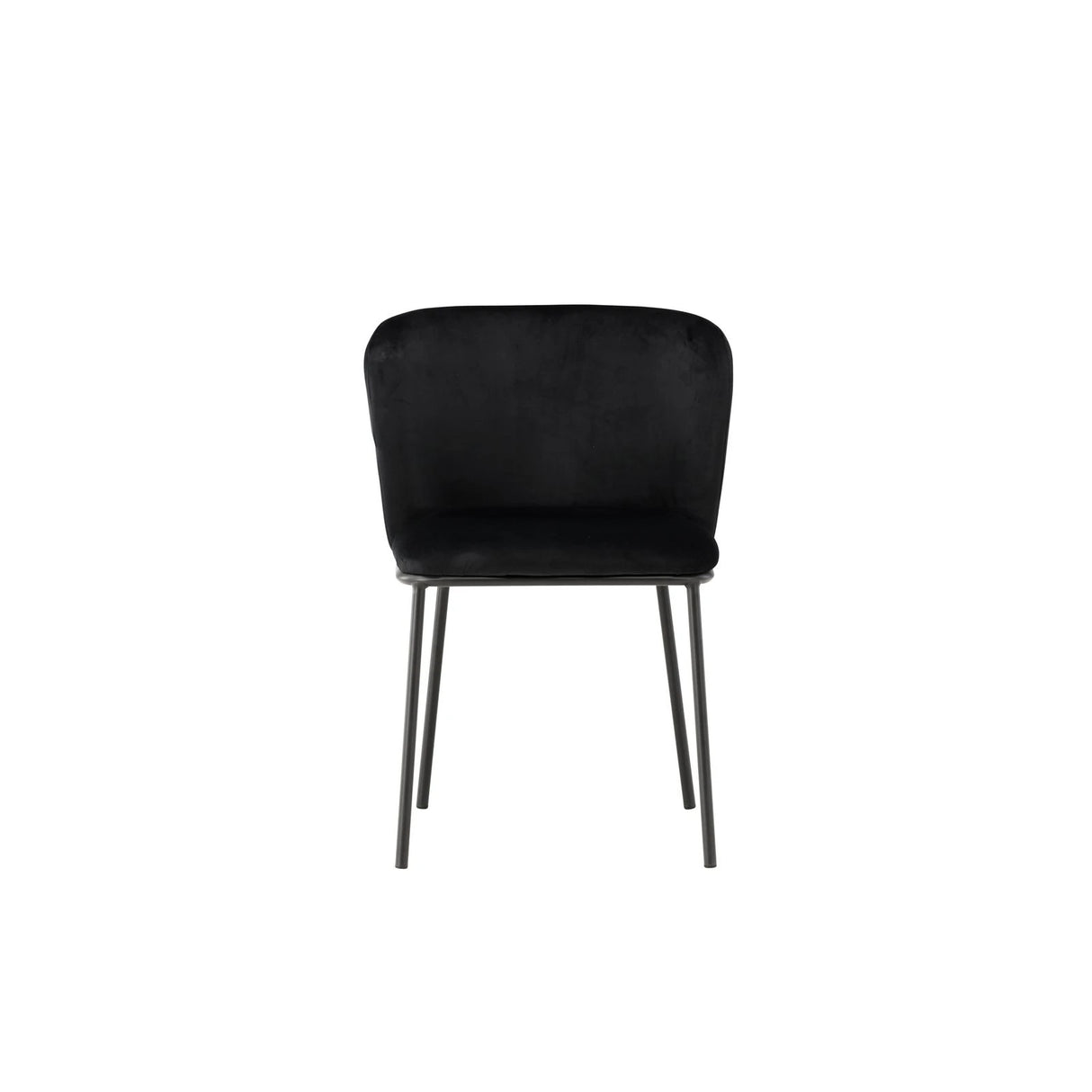 Edina Esszimmerstuhl Schwarz / Schwarz Samt von Venture Home – Produktbild 1