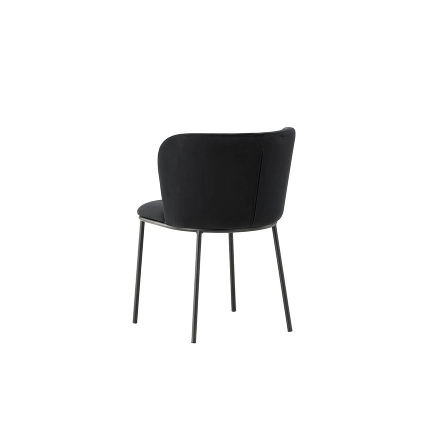 Edina Esszimmerstuhl Schwarz / Schwarz Samt von Venture Home – Produktbild 10
