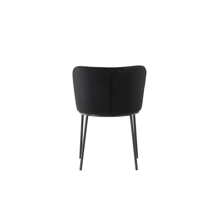 Edina Esszimmerstuhl Schwarz / Schwarz Samt von Venture Home – Produktbild 11