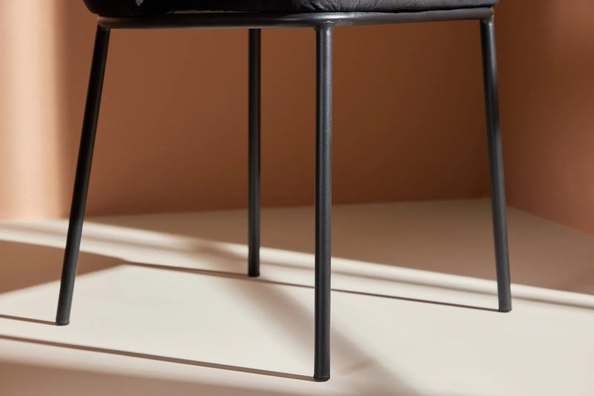 Edina Esszimmerstuhl Schwarz / Schwarz Samt von Venture Home – Produktbild 5