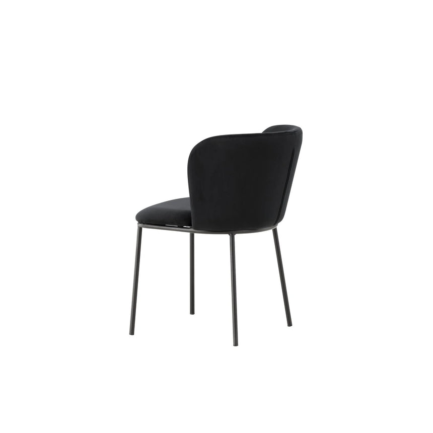 Edina Esszimmerstuhl Schwarz / Schwarz Samt von Venture Home – Produktbild 9