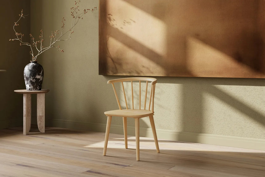Essstuhl Bobby aus Gummibaumholz naturfarbend von Venture Home – Bild 8
