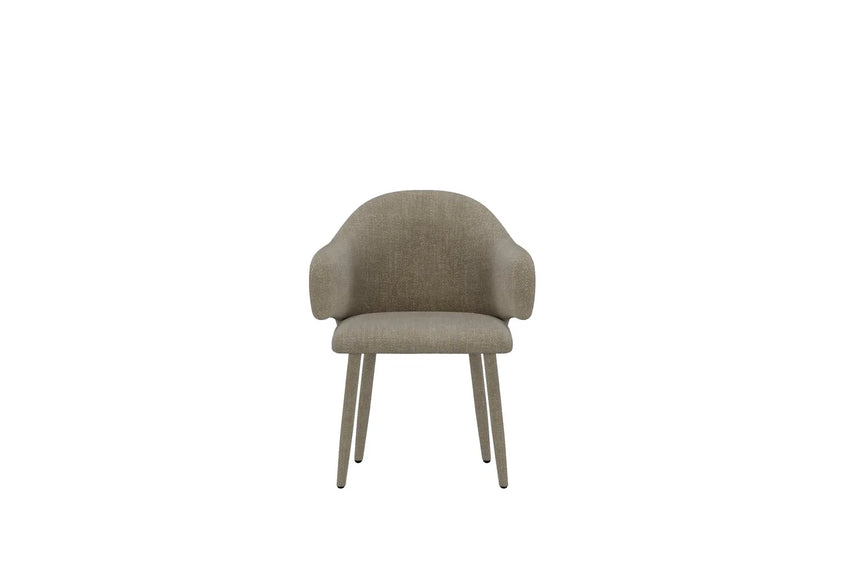 Essstuhl Evelin aus beigem Samt von Venture Home – Bild 5