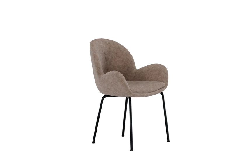 Esstuhl Florensa mit braunen Samtbezug von Venture Home – Bild 6