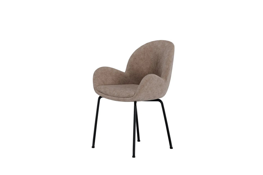 Esstuhl Florensa mit braunen Samtbezug von Venture Home – Bild 7