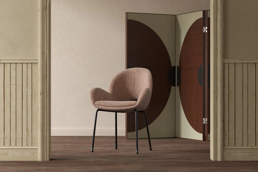 Esstuhl Florensa mit braunen Samtbezug von Venture Home – Bild 8