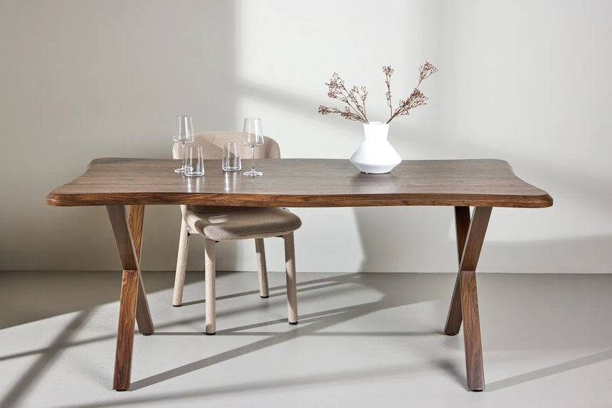 Fiona Esstisch 180x90x75 cm - MDF mit Walnuss 3D Papier von Venture Home – Produktbild 2