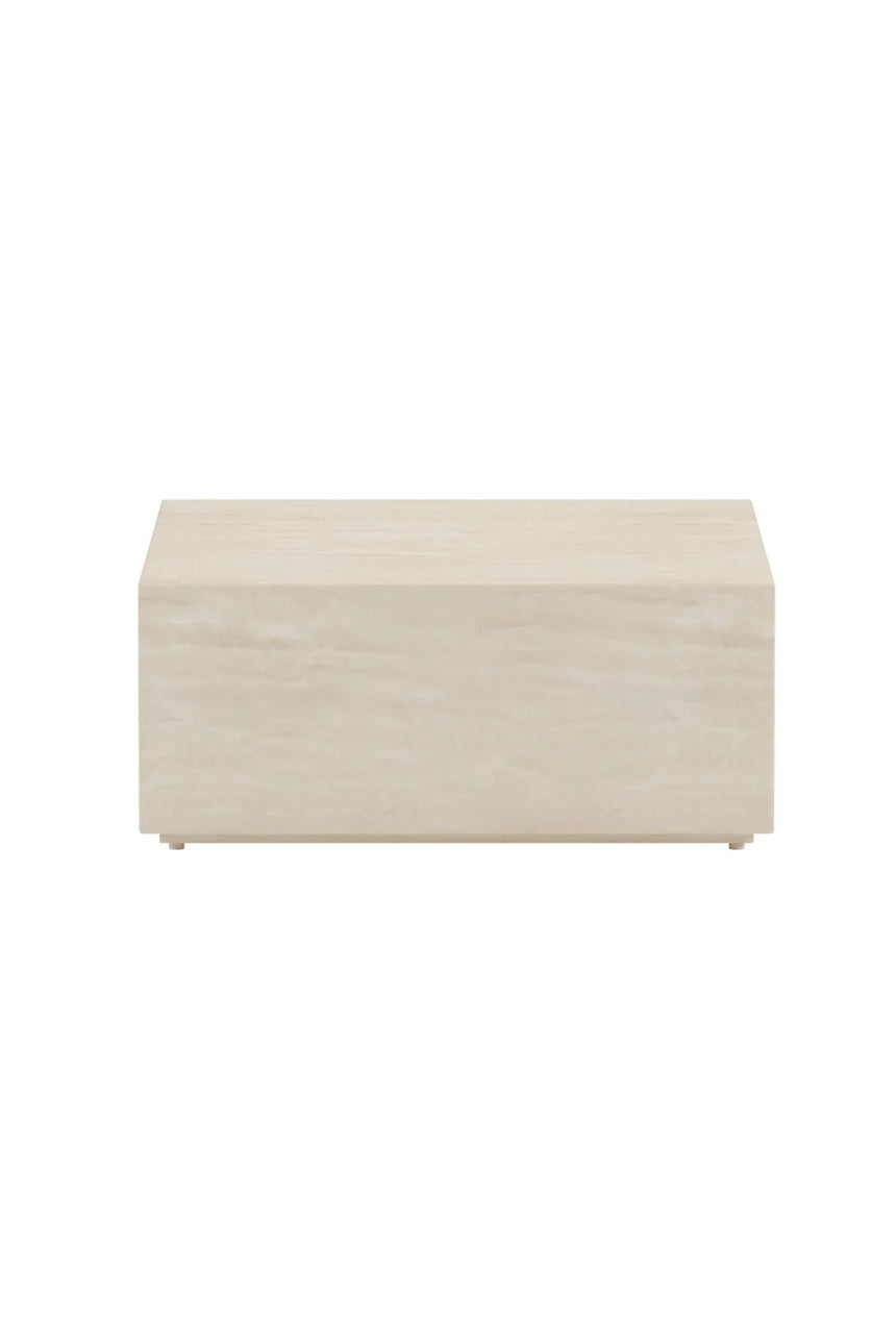 Garten Beistelltisch Lissabon aus Aluminium und Polypropylen in Beige, 80×80×35 cm von Venture Home – Bild 1