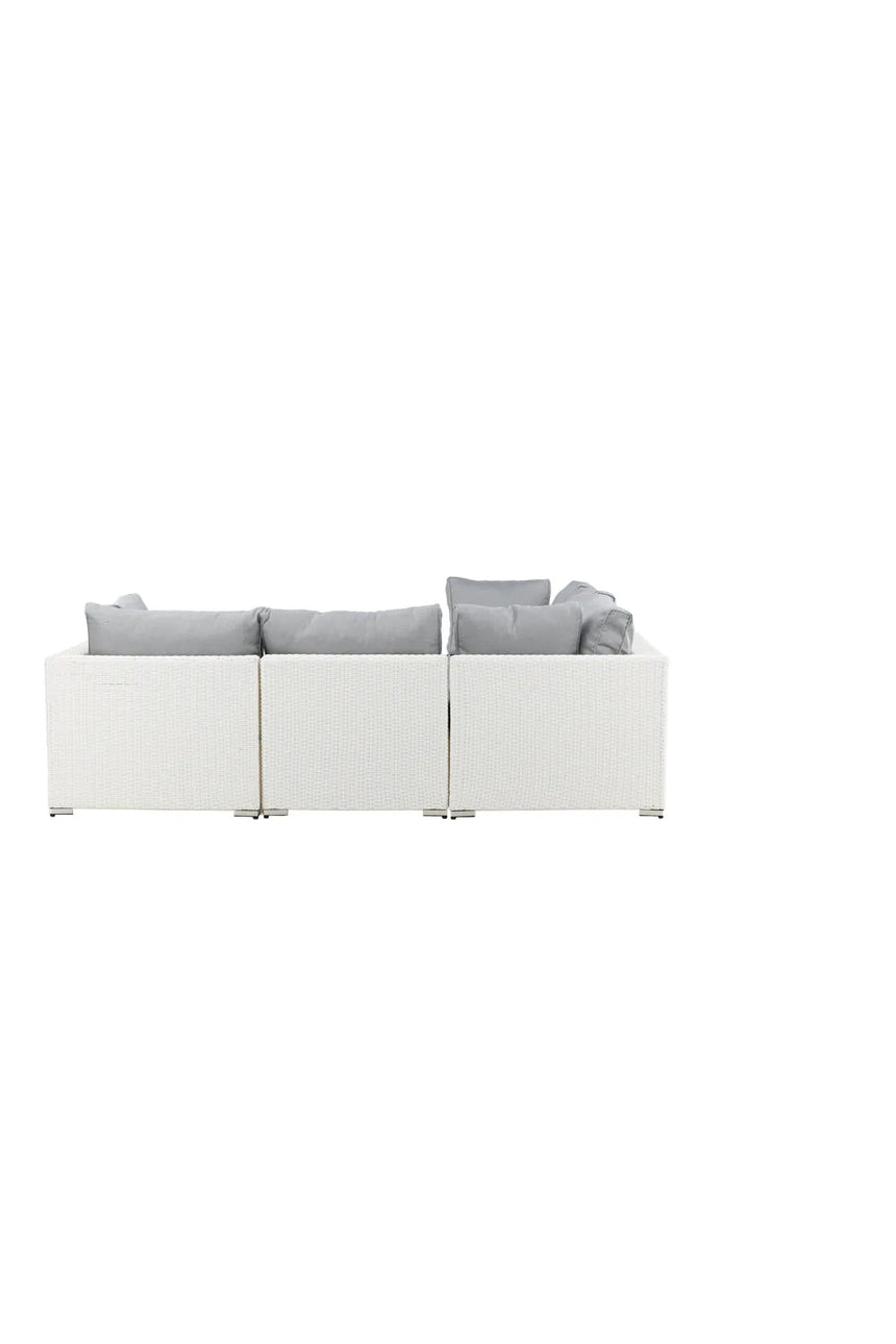 Garten Lounge-Set Amazon aus Geflecht und Glas in Weiss/Grau von Venture Home – Bild 4