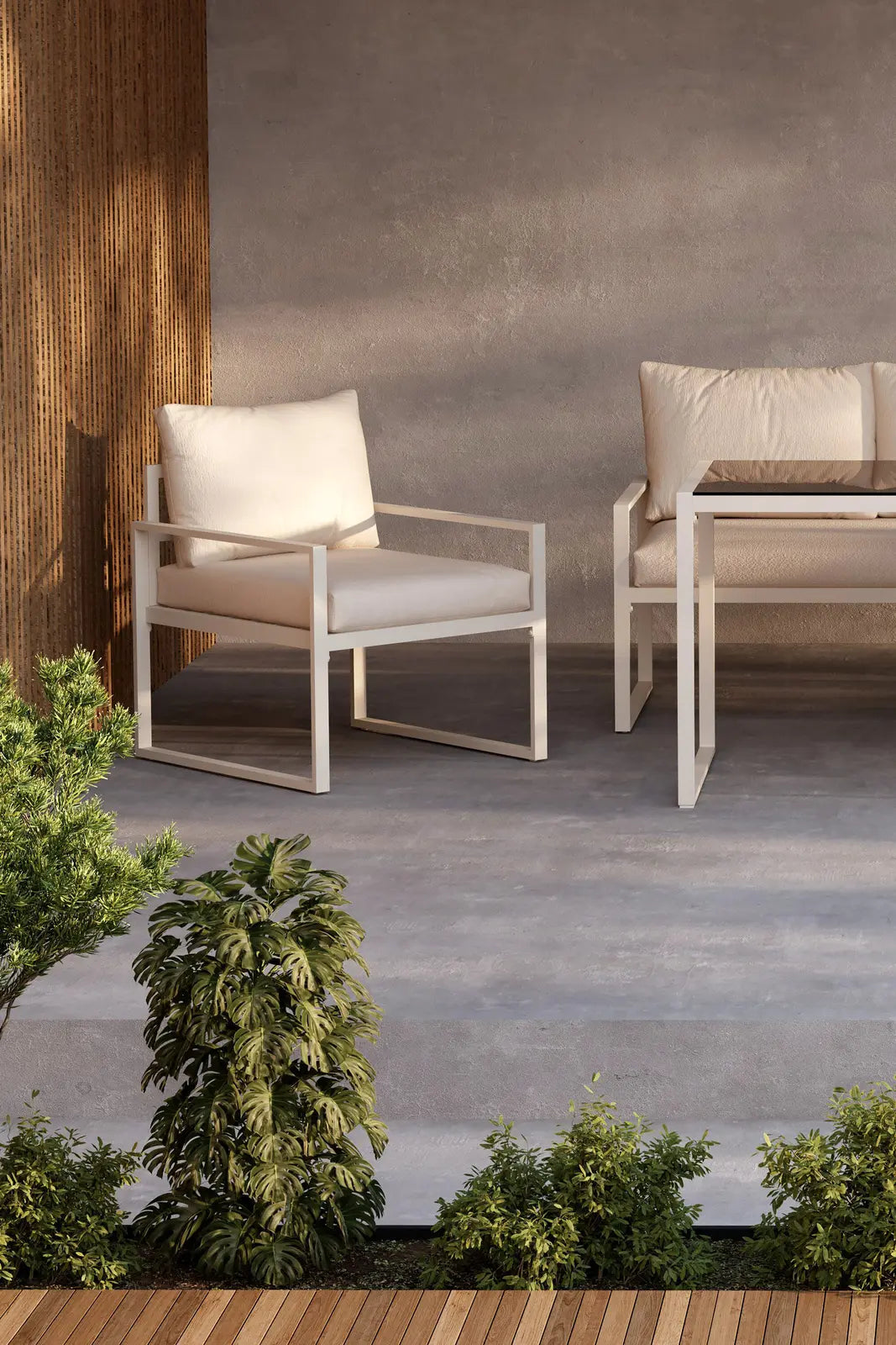 Garten Lounge-Set Catania aus Stahl in Beige von Venture Home – Bild 14