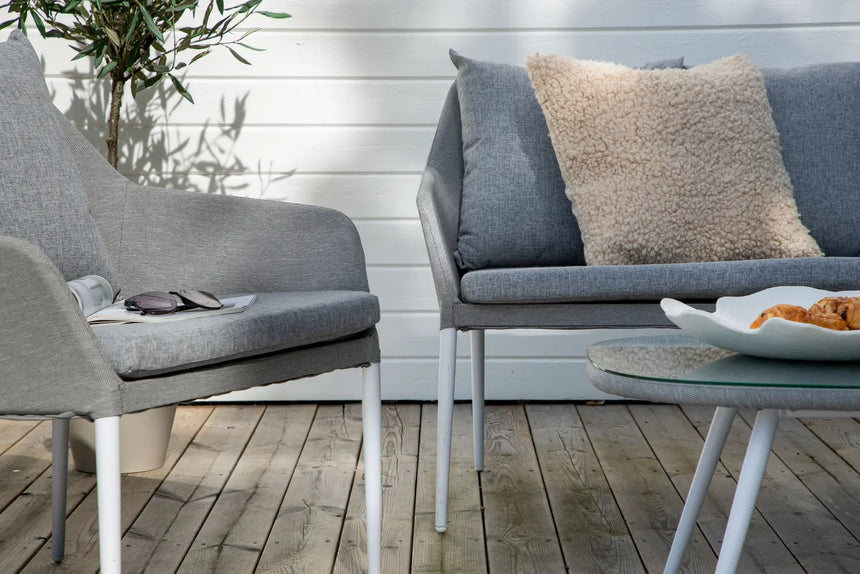 Garten Lounge-Set Spoga aus Aluminium, Polyester und Glas in Grau und Weiss von Venture Home – Bild 28