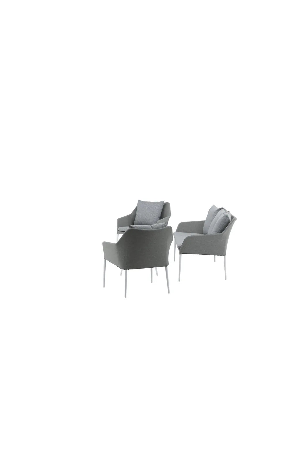 Garten Lounge-Set Spoga aus Aluminium, Polyester und Glas in Grau und Weiss von Venture Home – Bild 4