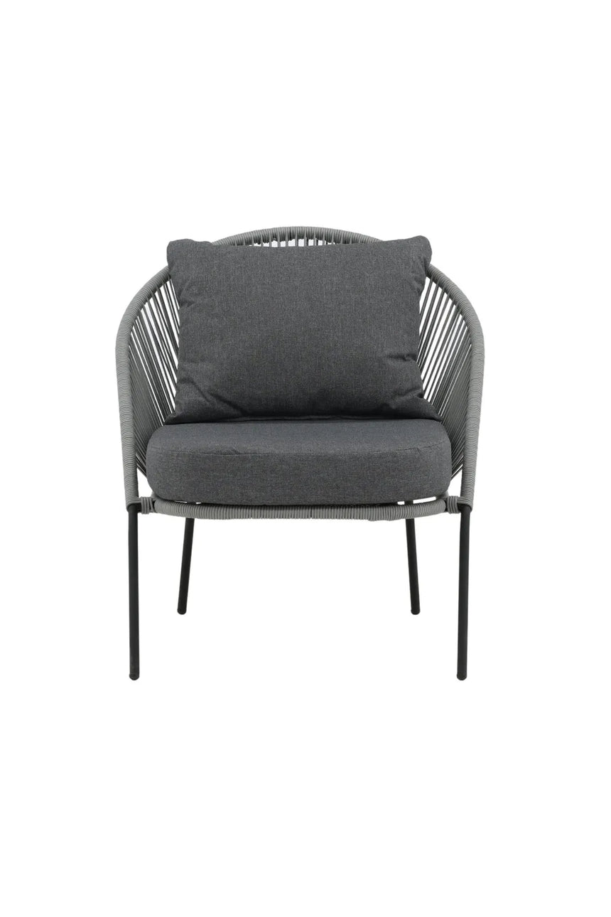 Garten Sessel Lindos aus Seil und Stahl, 2er-Set inkl. Kissen von Venture Home – Bild 1