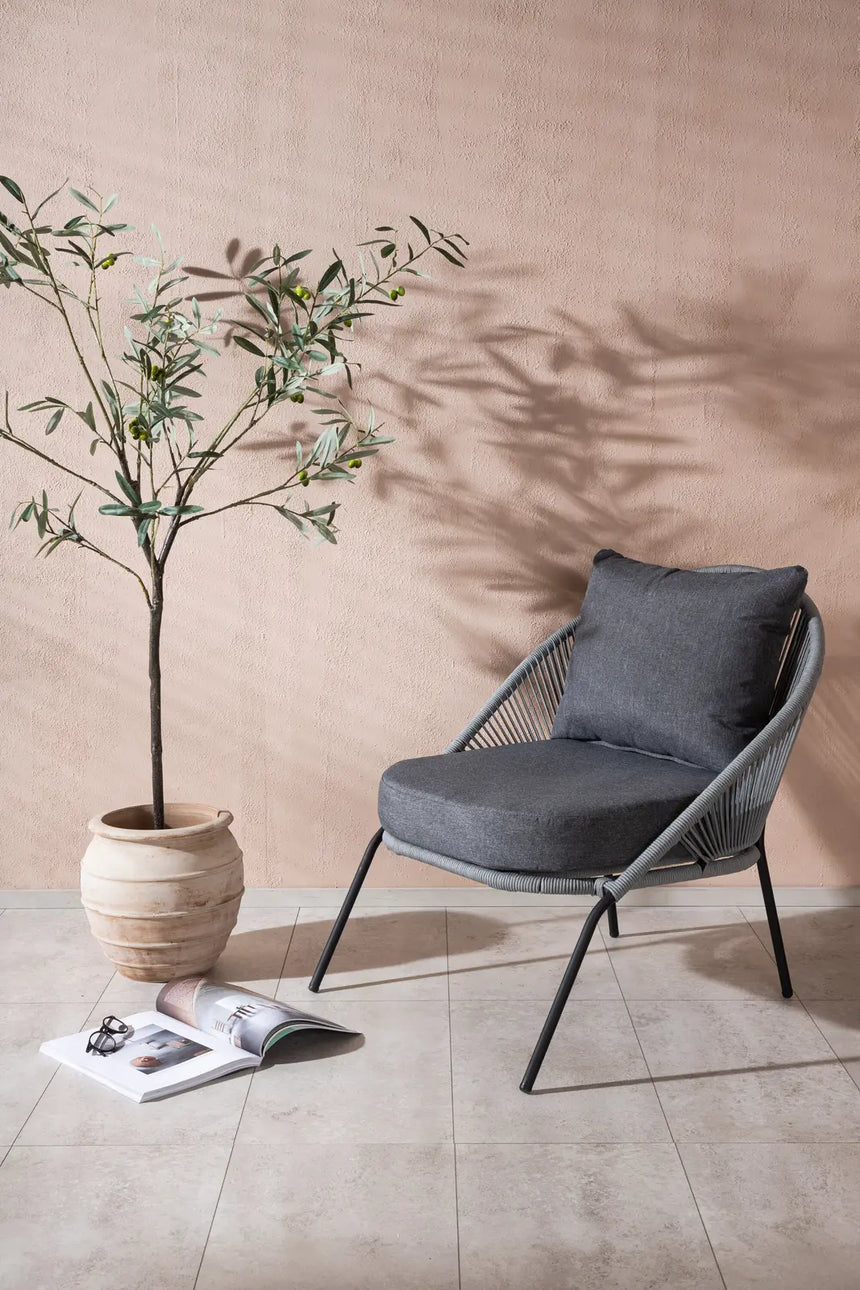 Garten Sessel Lindos aus Seil und Stahl, 2er-Set inkl. Kissen von Venture Home – Bild 13