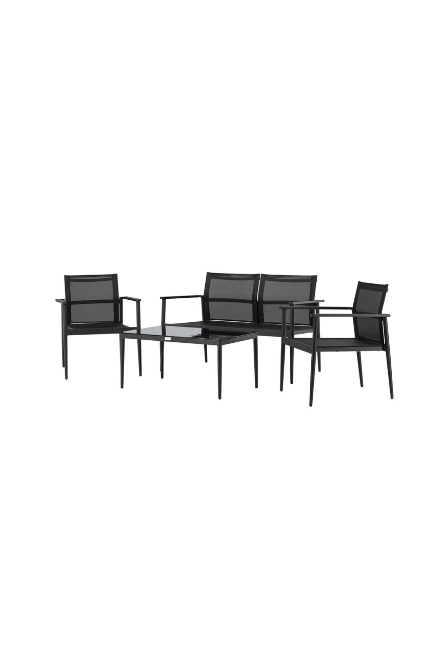 Garten Set Break aus Aluminium und Textilene in Schwarz von Venture Home – Bild 2